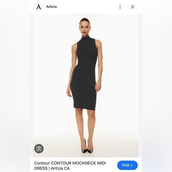 Aritzia Babaton mock neck contour dress Size Large NEW - Picture 4 of 4